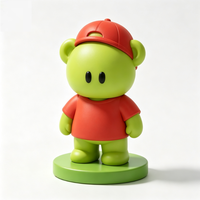 Figurine de bureau personnalisable en PVC, série Ours Vert avec Chapeau Rouge, 5 cm, boîte mystère, jouet décoratif unisexe, cadeau pour les 14 ans et plus