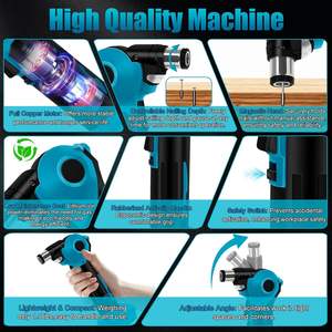 <span class=keywords><strong>Clavadora</strong></span> Neumática Inalámbrica MARS con Punta Magnética, Compatible con Ma-kita 18V, Sin Escobillas, 14000 RPM, Potencia Ajustable de 0-90° para Estructuras - Product Image 3