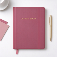 Carnet A5 personnalisé avec logo en feuille d'or, couverture rigide en PU, avec bande élastique, pour cadeau d'entreprise