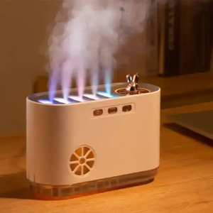 Diffuseur d'huiles essentielles à grande capacité 700 ml, humidificateur à cinq têtes, ultrasonique, lumière colorée, diffuseur de musique mobile - Product Image 2