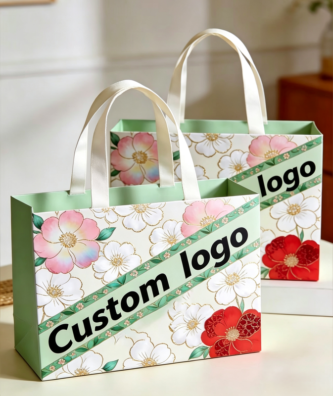 Custom Logo Brown Kraft Recyclable Christmas