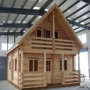 Populaire goedkope twee verdiepingen houten huis prefab met beste prijs