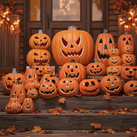 Gruseliges Horror-Design Party-Requisite Festival-Dekoration Halloween Jack-o'-Lantern Licht Halloween Kürbislampe
