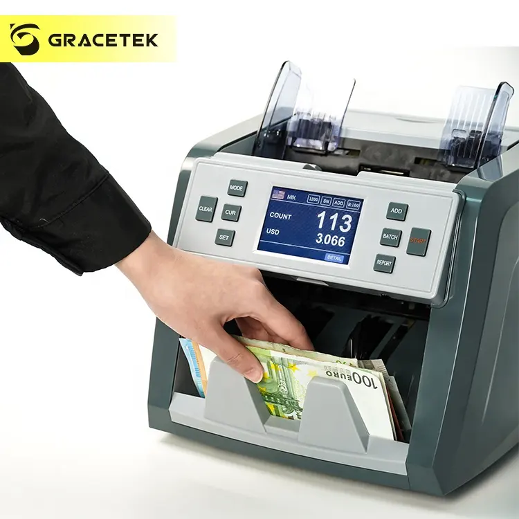 Grace Mix Waarde Geld Teller Valuta Telmachine Draagbare Thuisgebruik Bill Bankbiljet Telmachine Van Euro Usd