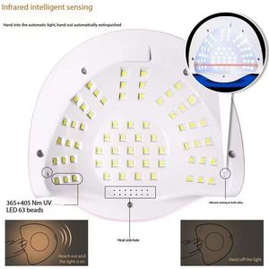 Wholesale Professional Nail Lamp With 63 Lamp Beads Quick Drying Gel <b>Polishing</b> Agent UV Lamp Nail Enhancement Equipment - Product Image 2