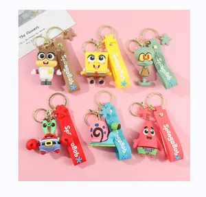 Factory Direct Selling Cartoon Animation SpongeBob Pie Big Star Octopus Brother Toy Keychain