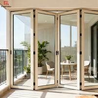 Puertas Corredizas y Plegables de Aleación de Aluminio con Vidrio Templado, Diseño Moderno y Minimalista para Dormitorio, Cocina y Sala de Estar