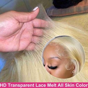 Pelucas frontales de encaje 13x6 Hd, pelucas de cabello humano sin cola alineadas con cutícula, cabello humano, compra a granel, pelucas de encaje completo Rubio para mujeres negras - Product Image 3