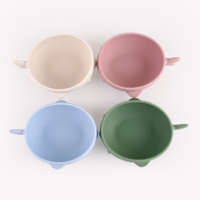 Bol et assiette à ventouse en silicone de qualité alimentaire pour bébé, ensemble de vaisselle créatif en forme de poisson pour l'alimentation des nourrissons, logo personnalisé