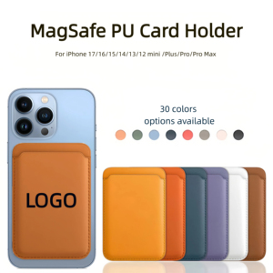 Porta Tarjetas Magnético Compatible con <span class=keywords><strong>iPhone</strong></span> <span class=keywords><strong>12</strong></span> - 17, Hecho de PU, con Función para Teléfonos Apple - Product Image 1