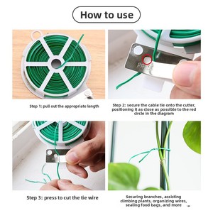 Garden <strong>Wire</strong>-Tying Self-Cutting Cable Tie Tool Plastic-Coated Iron <strong>Wire</strong> <strong>for</strong> <strong>Climbing</strong> <strong>Plant</strong> Support Gardening Binding Twine Model - Product Image 3