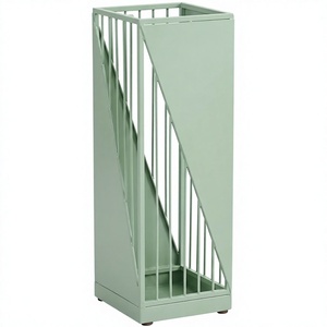 Porte-parapluies géométrique moderne en métal, support autoportant en fer, résistant à la rouille, gain de place, bac de rangement – Offre Spéciale - Product Image 1