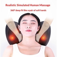 Oreiller de massage cervical à domicile avec fonctions de physiothérapie infrarouge, de vibration et de pétrissage – Appareil de soulagement pour le cou et les épaules à brancher