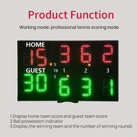 Compteur de points numérique LED rechargeable en aluminium Honghao avec affichage grand format pour padel, contrôle par montre, visibilité claire