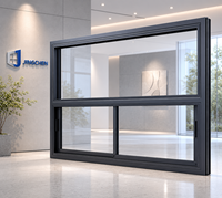 Fenêtre pliante verticale moderne en alliage d'aluminium avec moustiquaire en acier inoxydable, double vitrage trempé, revêtement poudré, protection UV et isolation thermique