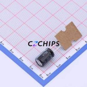 Condensateur électrolytique en aluminium à montage traversant UVY1J101MPD1TD, composant à montage traversant (THT), 100 µF, 20 %, 63 V, 200 mA-120 Hz - Product Image 2