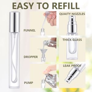 Empty Travel Portable <b>Mini</b> 10ml <b>Spray</b> Perfume <b>Bottle</b> Tester Vial Perfume Sample <b>Bottles</b> 7.5ml Screen Printing High Quality Glass - Product Image 2