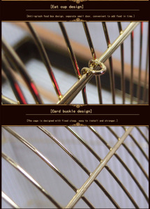 <strong>Small</strong> <strong>Animals</strong> Quadrate Horizontal Sliding Gold Iron love Bird <strong>Cages</strong> Big Large Breeding - Product Image 5