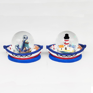 Globe à neige en résine avec verre à paillettes, motif poisson tropical, souvenirs de plage, Floride, Bahamas, <span class=keywords><strong>Miami</strong></span>, Fidji, Jamaïque, personnalisable - Product Image 2