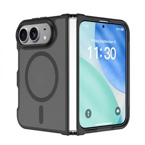 เคสโทรศัพท์แบบพับได้แม่เหล็กสำหรับ iPhone 18 Duo ป้องกันแรงกระแทก ฝาหลังแบบด้าน ผลิตจากวัสดุ TPU และ PC - Product Image 1