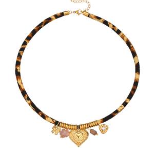 تخفيضات كبيرة على قلادات حبل قماشية بطباعة فهد فاتن قلب حب الشمس سحر حبل بوليستر ماء عذب قلادة لؤلؤ للنساء - Product Image 6