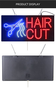 12*24 inch tóc Cắt trong nhà dẫn mở biển quảng cáo, siêu sáng ánh sáng hoạt hình mở cửa sổ quảng cáo cửa hàng hiển thị - Product Image 4