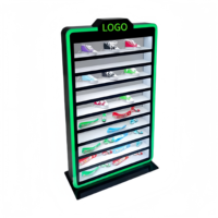 Vitrine d'exposition en acrylique personnalisée avec LED RGB Ray Custom, présentoir en acrylique pour boutique de tabac, étagère d'exposition en acrylique