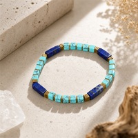 Bracelet tendance en pierres naturelles (Lapis Lazuli, Turquoise, Hématite) avec perles, pour hommes et femmes, bijoux de mariage