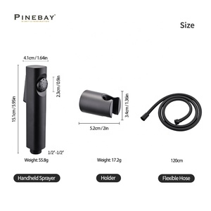Высококачественный матовый черный ручной распылитель для биде - Product Image 5
