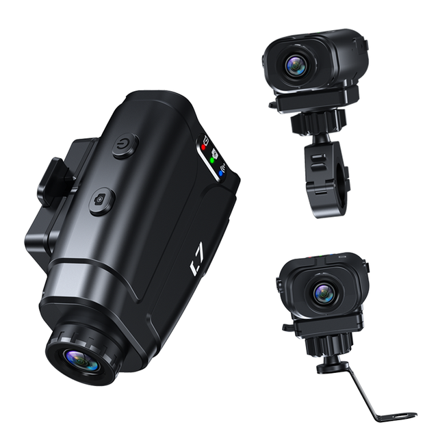 L7 2K Ultra HD Motorcycle Helmet Camera 130° Wide Angle IP67 Waterproof Bike Dash Cam