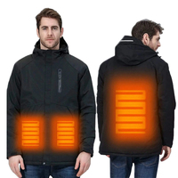 Veste Chauffante Unisexe Décontractée Softshell Imperméable Hiver Chaud avec Fermeture Éclair Rechargeable pour Chasse et Activités de Plein Air – Vente en Gros