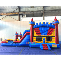 Château gonflable commercial à glissière, vente en gros, prix d'usine, combo de trampoline pour les célébrations estivales