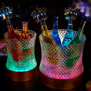 Bar Party Beer Bucket Ice Wine Set Red Wine Supplies Champagne Bucket Diamond LED Luminous Ice Bucket - Product Image 1