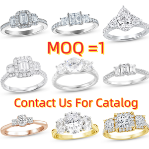 GIA認定クラシックプリンセスカット<span class=keywords><strong>3</strong></span>石婚約指輪カスタムウェディングジュエリー女性用ソリッドゴールドダイヤモンドメインストーン - Product Image 4