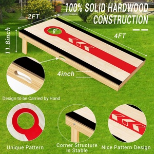 Profesional 4ftx2ft / 3ftx2ft Agujeros de maíz de madera maciza Juego al aire libre Juegos de agujeros de maíz - Product Image 5