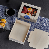 Boîte à Sushi jetable, 10 pièces, emballage de boîte à aliments, Blister Neto avec fenêtre transparente, Burrito