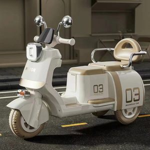 Running Children Electric Motorcycle Tricycle Rechargeable Dual Drive Remote Control Toy Car 03 Magnolia - Product Image 2