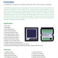 Compteur de puissance numérique Ethernet FU2200A avec enregistreur de données 2M pour la mesure de puissance basse tension en intérieur