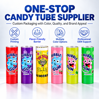 Tube d'emballage alimentaire en aluminium et plastique imprimé sur mesure, haute barrière, facile à presser, 100 ml, bouchon à vis pour bonbons et confitures