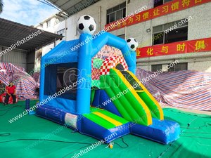Castillo Hinchable Comercial de <span class=keywords><strong>Baloncesto</strong></span> con Tobogán y Zona de Salto - Product Image 3
