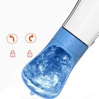 Bouteille d'eau portable 2-en-1 moderne en plastique écologique avec motif uni pour chiens et chats de petite et grande taille – Idéale pour l'extérieur