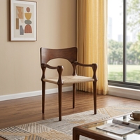 Chaise de salle à manger en bois MULIGNA, style nordique moderne minimaliste, fauteuil - Meubles de salle à manger durables pour l'intérieur, chaise de salle à manger pour usage domestique