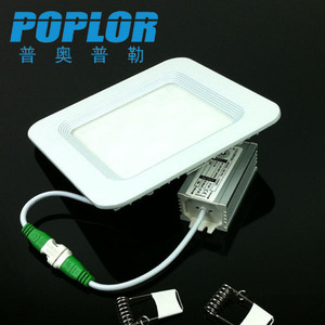 Poplor Led <b>Panel</b> <b>Light</b> 12W Square Ultra Thin Modern Design Easy Installation Plastic Body 5-Year Warranty - Product Image 2