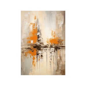 Modern <b>Abstract</b> Oil Painting Hand Painted Rectangle Beige Frameless Living Room Wall Art Decorative <b>Canvas</b> Art - Product Image 5