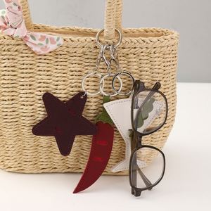 Creative PU Leather Martini Cocktail <b>Glass</b> Pendant Star Shaped Eyeglasses Eyewear Sleeve Leather <b>Glasses</b> <b>Case</b> Holder <b>for</b> Gifts - Product Image 1
