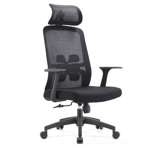Chaise <span class=keywords><strong>de</strong></span> <span class=keywords><strong>bureau</strong></span> exécutive ergonomique pivotante à dossier haut, moderne et économique, pour immeuble <span class=keywords><strong>de</strong></span> bureaux, avec appui-tête en maille - Product Image 1