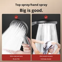 Pommeau de Douche Spa Haute Pression en ABS Chromé, 5 Modes de Jet, Économie d'Eau, Design Moderne, Garantie 5 Ans, pour Salle de Bain - Vente Flash