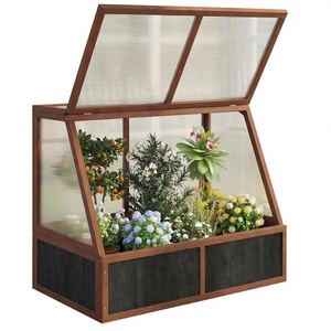 Invernadero de Madera para Cultivo en Frío, Fácil de Montar, Estante Elevado de Madera Maciza para Plantas y Flores, Protección para el Hogar y el Jardín - Product Image 1