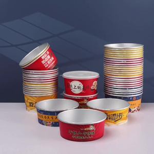 Tazones de Ensalada Desechables de Papel Kraft para Llevar, con Tapa, de 400ml~1500ml, para Envasado de Alimentos - Product Image 5