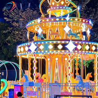 Atracción de Feria: Carrusel de Caballos Personalizado para Exteriores, Equipo de Parque de Atracciones para Niños, Carrusel en Venta